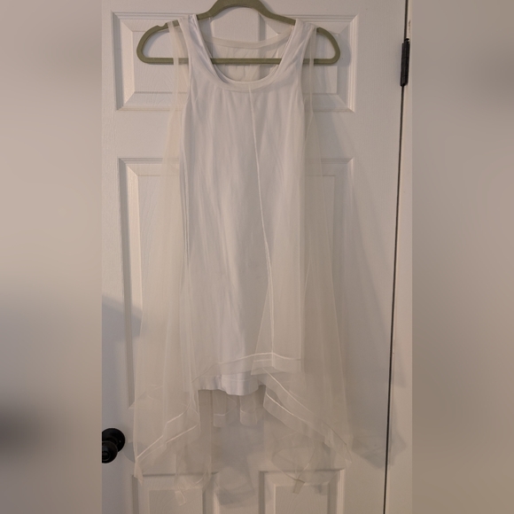 Tees by Tina Dresses & Skirts - Tees by Tina High Low White Two Layer Dress